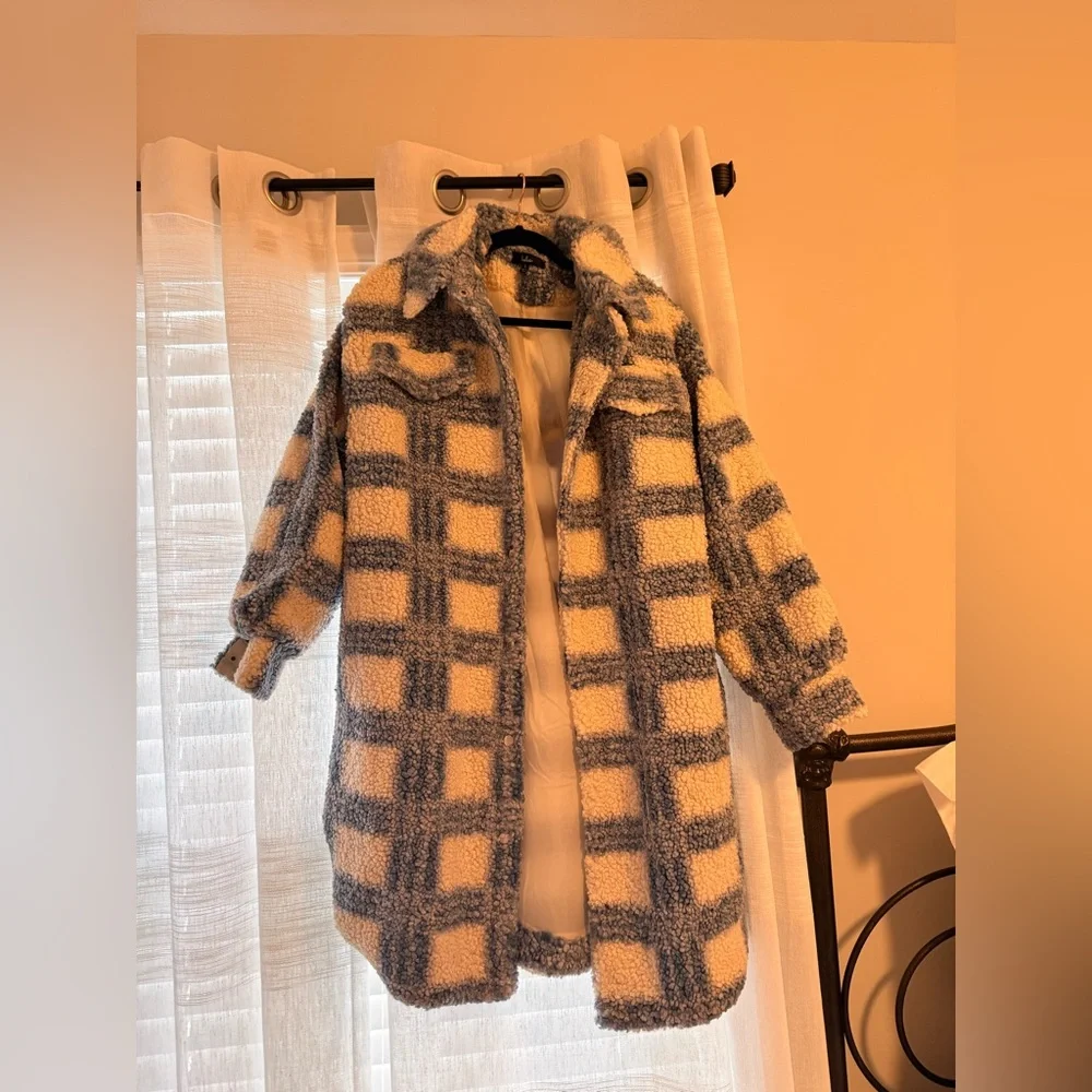 Blue and White Lulus Coat - Picture 2 of 5